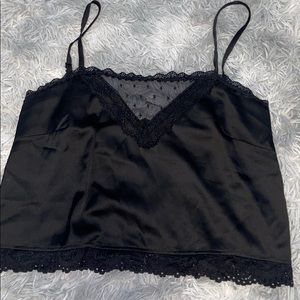 Brandy Melville cropped silky top